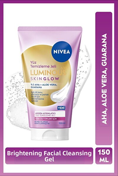 NIVEA Luminous630 Skin Glow Instant Brightening Facial Cleansing Gel 150 Ml, ...