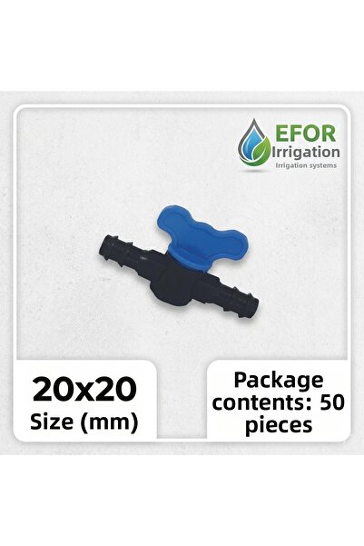 EFOR Sulama 20x20 мм Клапан за капково напояване - Съвместим с 20мм маркуч (5...