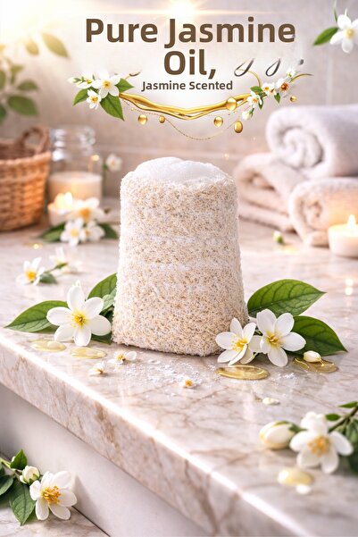 Lavandula ألياف قرع طبيعية ذاتية الصنع مع زيت الياسمين - تحتوي على 100% من زي...