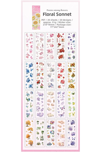 İthal E6-20 φύλλα cicek PET Βιβλίο αυτοκόλλητων