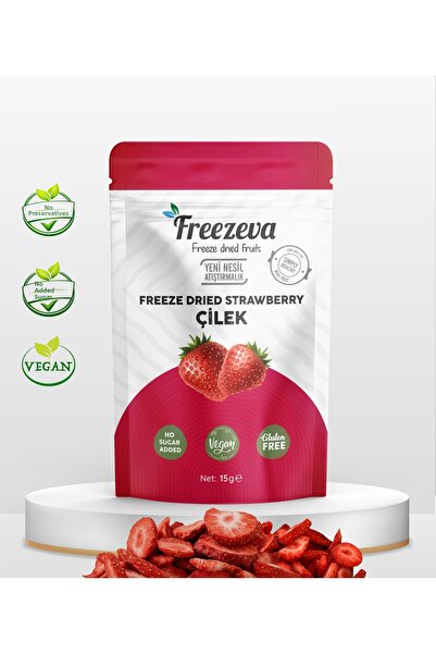 Freezeva Freeze Dried Strawberry Slices 15 Gr - Freeze Dried Strawberry Dry F...