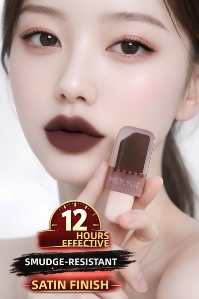 Hey Yue Korean Smokey Lips Series, Matte Velvety Texture, Highly Pigmented, P...