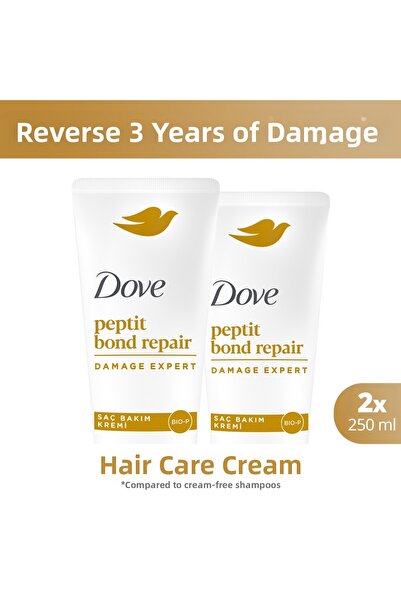 Dove كريم العناية بالشعر المصلح والمجدد بيبتيد بوند ريبير 250 مل × 2