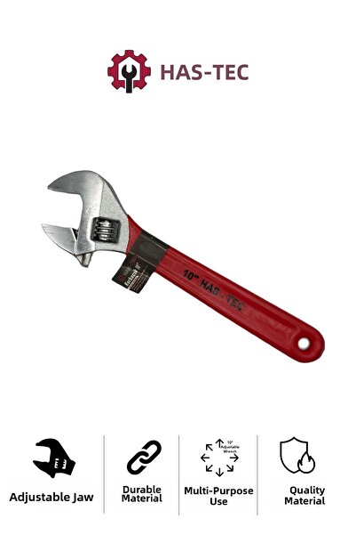 HAS-TEC مفتاح ربط إنجليزي قابل للتعديل مقاس 8 بوصات |   فولاذ مطلي بالكروم، م...