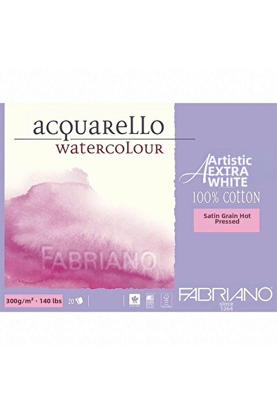 Fabriano Artistico Extra White Hot Pressed 300Gr 18X26Cm 20 Sheets