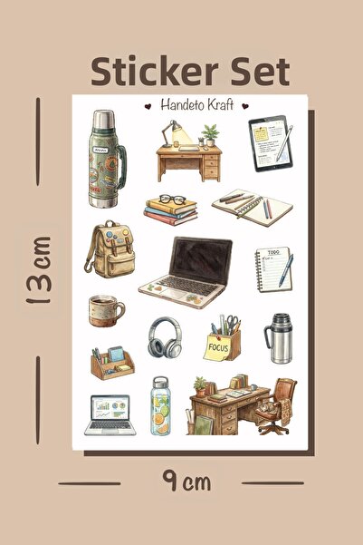 Handeto Kraft Σετ αυτοκόλλητων για γραφείο και διαλέξεις, αυτοκόλλητα για λεύ...