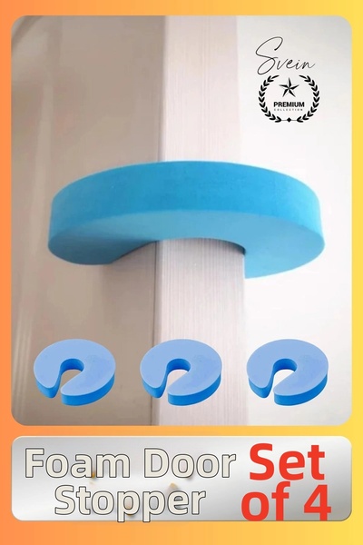 Svein # Set de 4 opritoare de ușă din spumă, anti-prindere degete, protecție ...