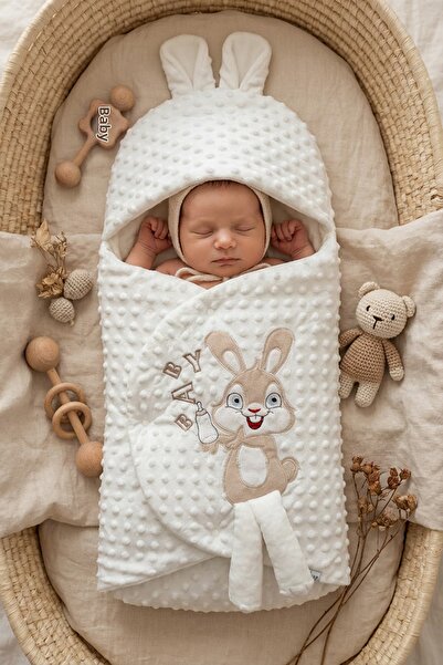 DUBLİNO KİDS طقم أطفال من نوع Nohut Baby بطانية si للأولاد والبنات مع أرانب م...