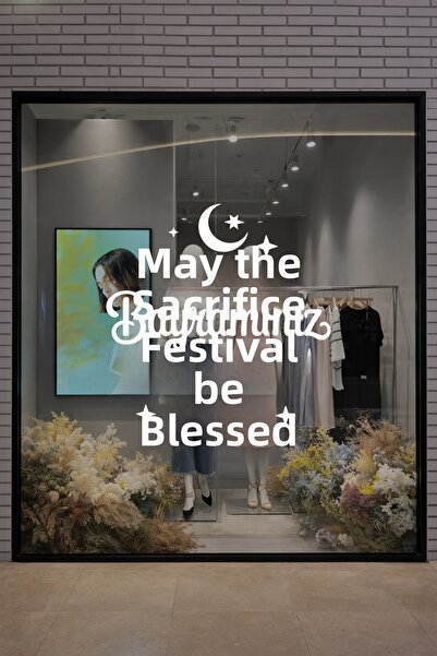 MIGNATIS Autocolant cu inscripție din sticlă „Binecuvântarea sărbătorii de Zi...