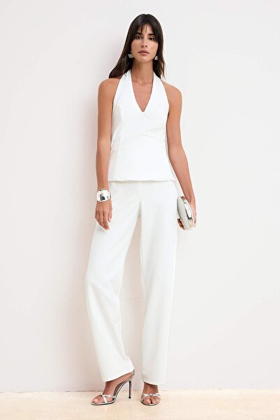Trendyol Collection Ecrufarbener, schlichter, ärmelloser, gewebter Finike-Ove...