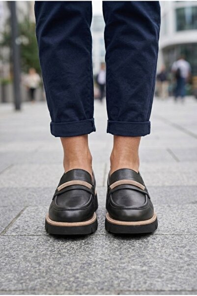 Mammamia Kadın Hakiki Deri Günlük Ayakkabı-Siyah Renk - Günlük Rahatlık ve Ko...