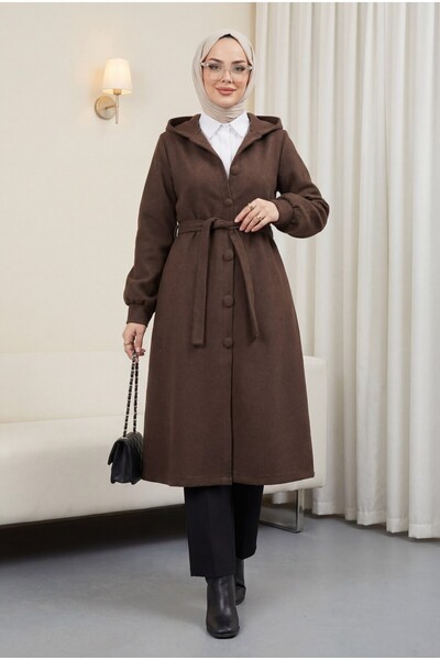 HİJABAYA Пальто з поясом на талії та ґудзиками