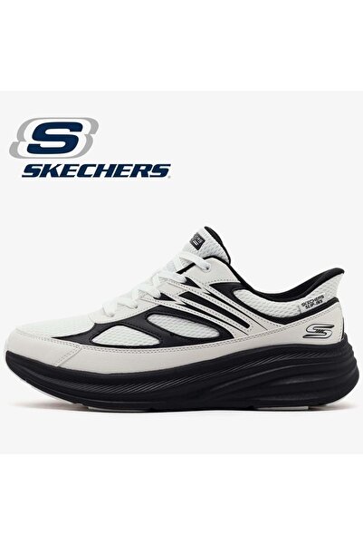 SKECHERS حذاء رياضي للرجال من بوبس سكيلز 118432 باللون الأبيض والأسود