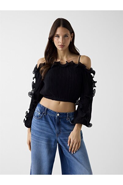Guess Chiffon ruffle top