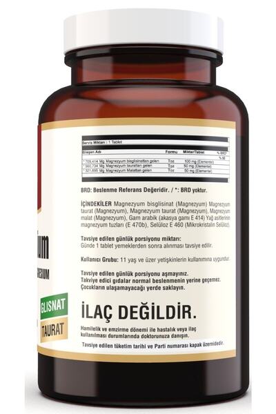 NCS Magnesium Magnezyum Malat Glisinat Taurat 90 Tablet