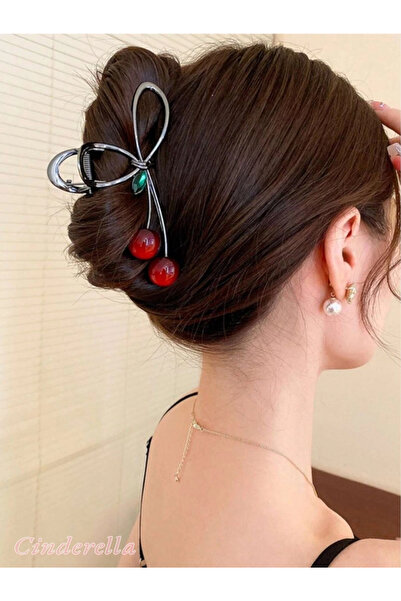 Cinderella Zeleni smaragdni kamen, veliki model trešnje, metalna kopča - žens...