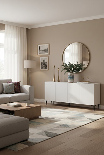 zetuna home KA1899B KONSOL, ÇOK AMAÇLI DOLAP, KAHVE KÖŞESİ VE TV SEHPASI BEYA...