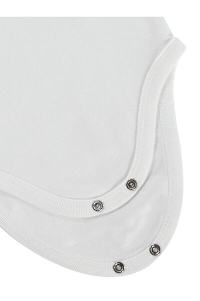 Civil Baby 5-Pack Plain Basic Zero Sleeve 3-9 Months Snap Fastener Bodysuit - White 6-9 Months