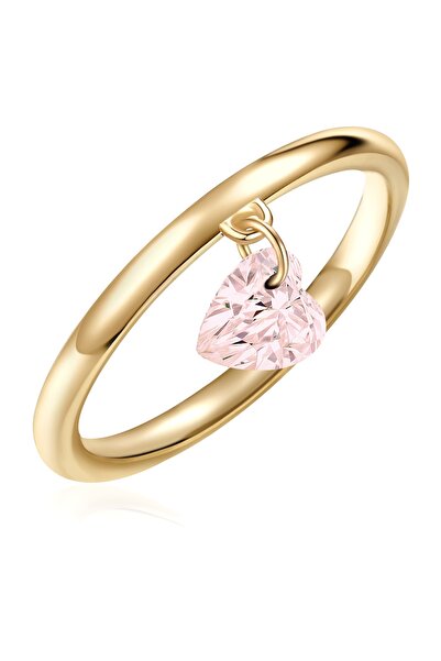 Glanzstücke München Silberring Ring Sterling Silber gelbvergoldet Rosenquarz