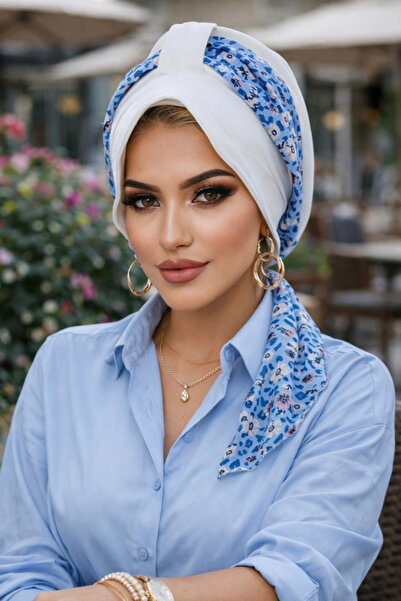 Aişe tesettür Slomljena kapa sa belim cvećem