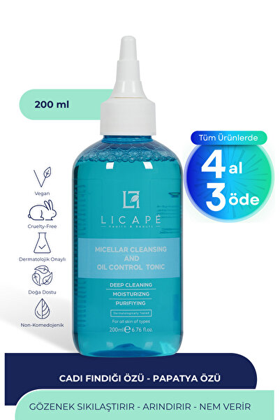 Licape Gözenek Sıkılaştırıcı, Arındırıcı ve Yağ Dengeleyici Tonik 200ml