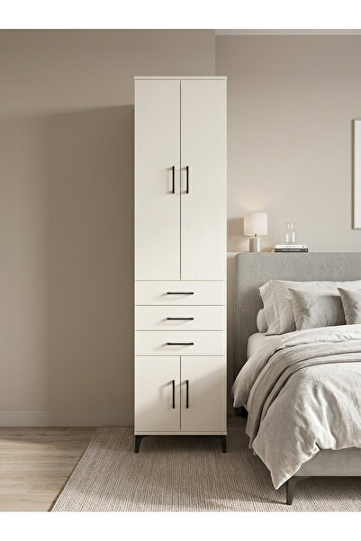 Dienni Hyperion Dolap 4 Raflı 3 Çekmeceli 4 Kapaklı 60x44x243 Aytaşı-Aytaşı