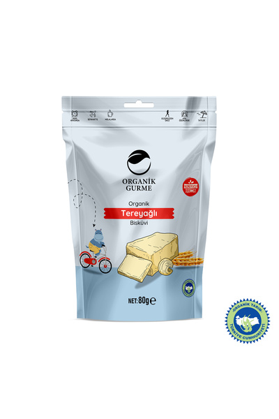 Organik Gurme Organik Tereyağlı Sade Bisküvi 80 gr