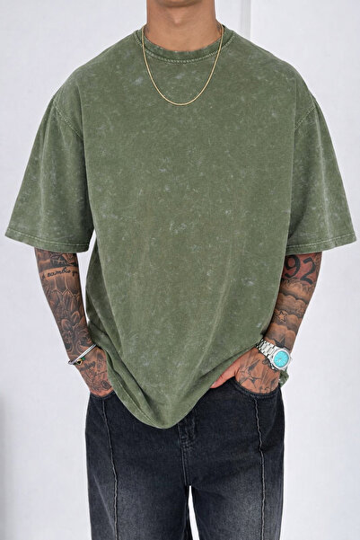 İLKCET MODA Detalji pranja Oversize unisex majica od četkanih pamuka