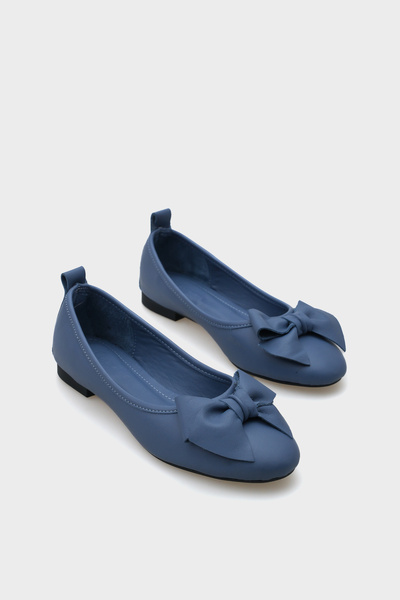 Capone Outfitters Bliss női valódi bőr balerinák masni kiegészítőkkel