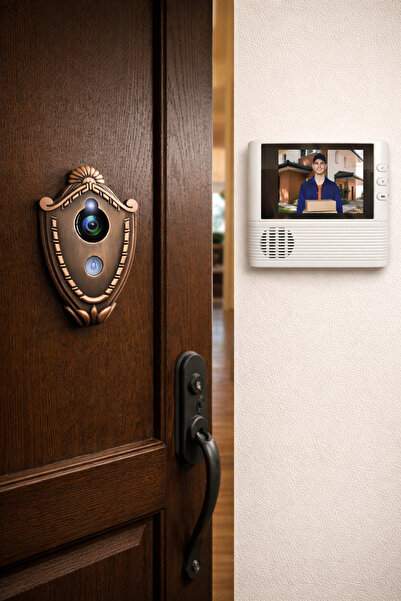 Venas Kapı gözü deliği Ekranlı 1080p HD kapı zili kamerası  2.8 inç monitörlü