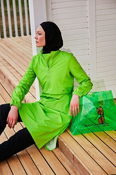 Marina Πράσινη Διαφανής Τσάντα παραλίας C2405 Model