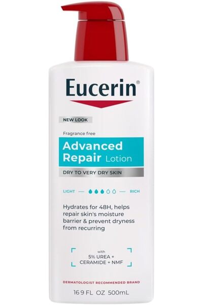 Eucerin Advanced Repair Lotion, Fragrance Free, 16.9 Fl Oz