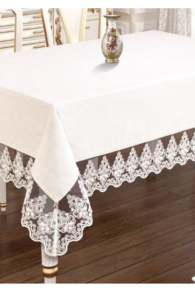 Sivalde Κάλυμμα τραπεζαρίας από ύφασμα χωρίς περιπόθηση με λεπτομέρεια κεντήμ...