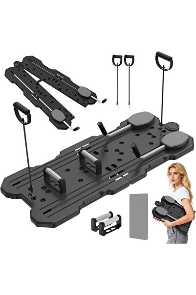 Ehi لوح بيلاتس، جهاز بيلاتس ريفورمر 5 في 1، لوح بيلاتس قابل للطي مع ارتداد تل...