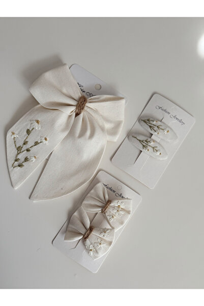 SOFT 3 lü papatya set fiyonk toka çıt çıt toka kilps toka