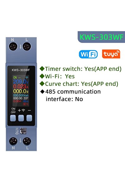 Choice Other 100-290V KWS-303WF Tuya 8 in1 KWS-303 Power Meter Smart Switch E...