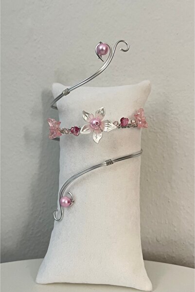 abeljewelry Çiçekli Coquette Ayarlanabilir Kol Pazu Bilekliği Armcuff Arm cuff