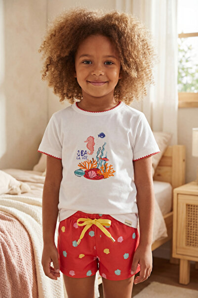 Katia&Bony Devojčin set pidžama Sea La Vie Submarine Štampano sa šortskama