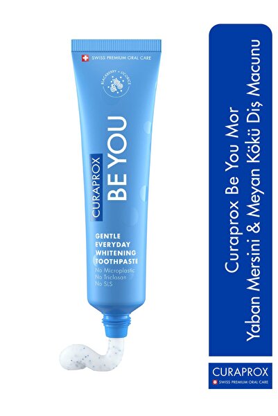 Curaprox Beyou Blackberry Liquorice 60 ml (blue ) Böğürtlen - Meyankökü Diş Macunu