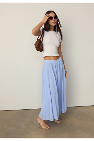 Stradivarius Pleated midi skirt