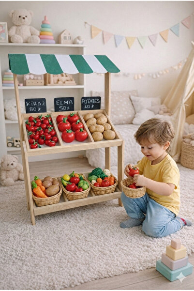 Masal Oyuncak Ahşap Manav Reyonu