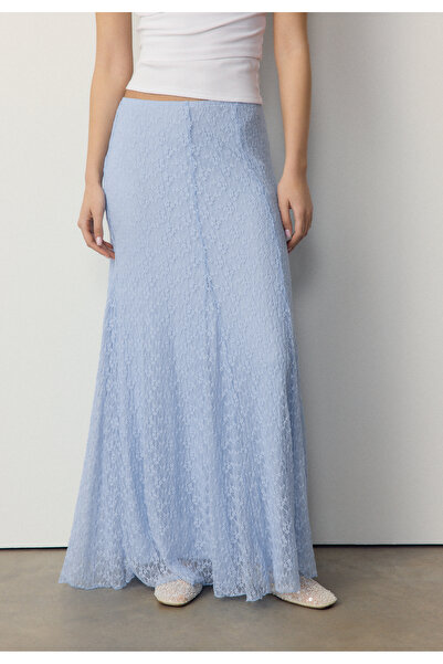 Stradivarius Lace midi skirt