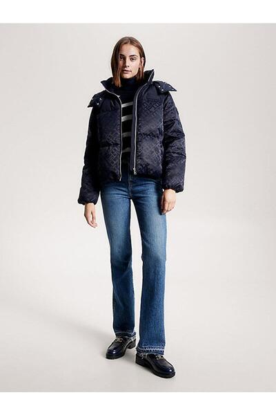 Tommy Hilfiger Γυναικείο Χειμερινό Μπουφάν WW0WW40235 Μπλε