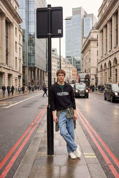 DeFacto Široke svetloplave muške jeans pantalone E8421Ax/Nm39