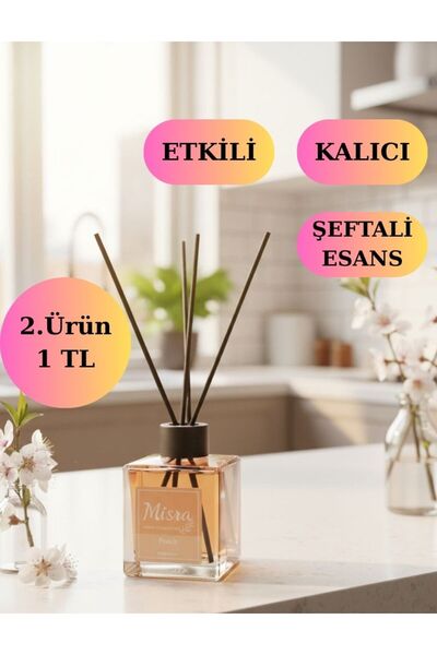 misra home collection 100ML Şeftali Kokusu Çubuklu Oda Kokusu Dolap Banyo Ev ...