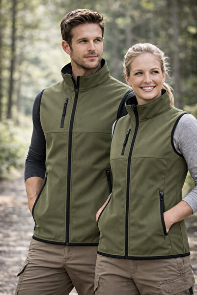 TOKER TEKSTİL Softshell Yelek – Rüzgar ve Su Geçirmez İş Yeleği – Günlük Kull...