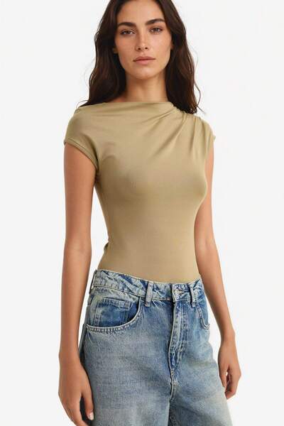 DeFacto Slim fit Usko kroj Asimetrično bodi sa kopčom F7297AX25AU