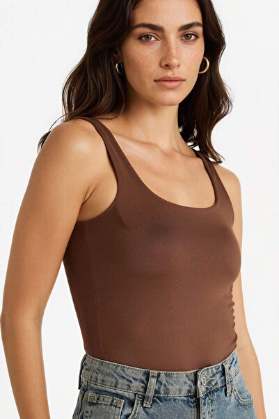 DeFacto Kare Yaka Basic Düz Çıtçıtlı Body F8245AX25HS