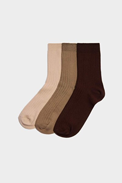 DeFacto Kadın 3'lü Pamuk Akrilik Uzun Çorap H1025AXNS