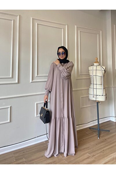 Berel Moda Sena Ferace Crepe Bej